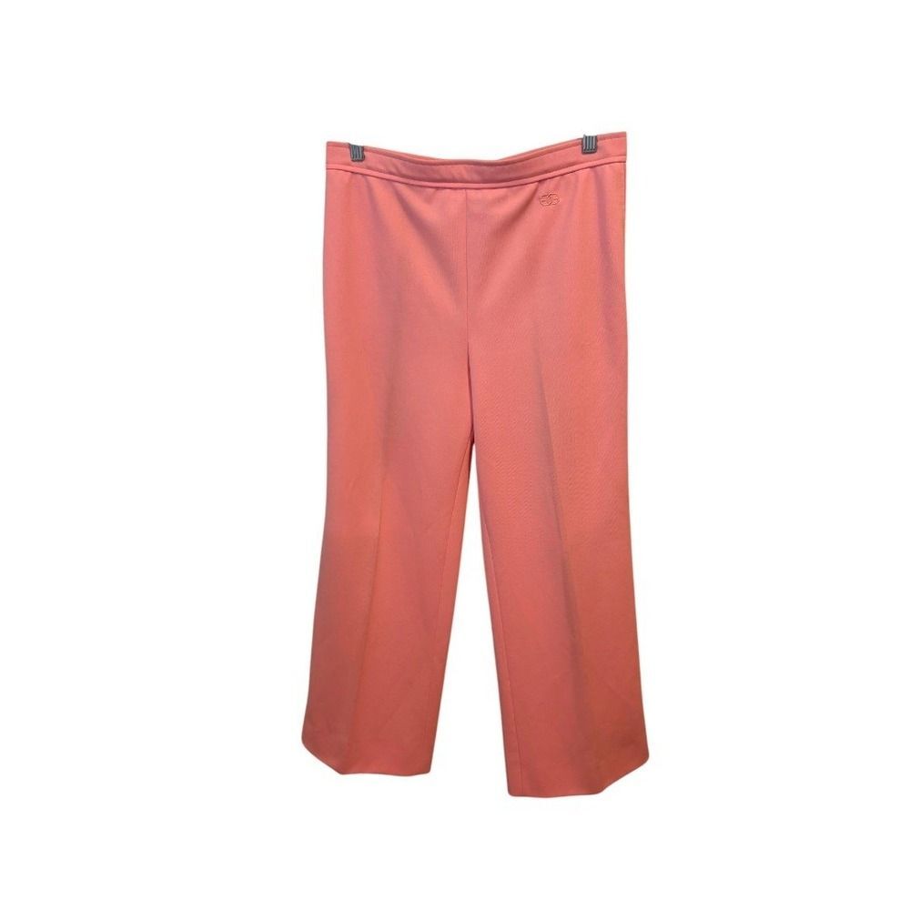 Vintage Givenchy Sport Coral Pink High Waist Wide Leg Trousers Pants Size‎ 14